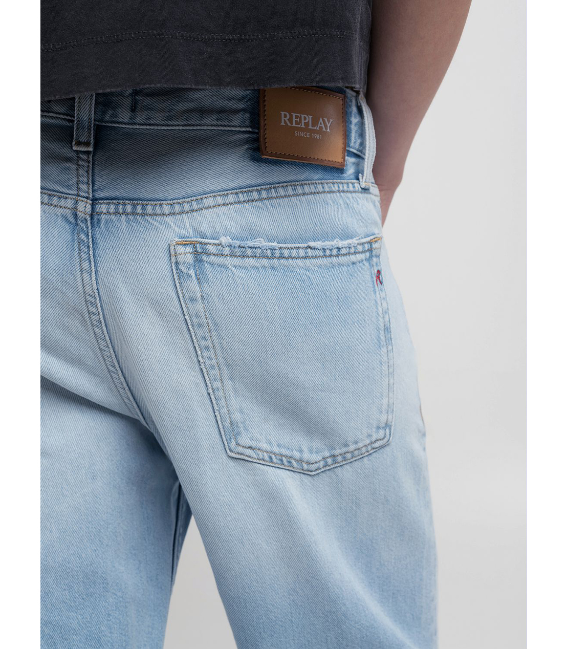 リラックスボーイフィットAUBRYテンセルコットンデニム 詳細画像 スーパーライトブルー 7